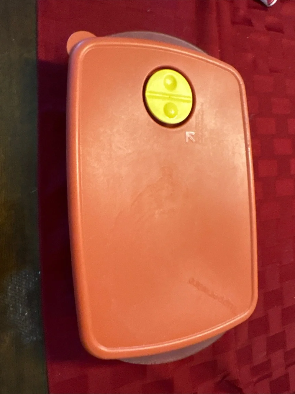 Tupperware  rock & serve Storage Container with Yellow Vent Lid
